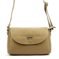 Kožená kabelka MiaMore 01-018 DOLLARO - taupe