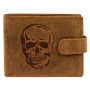 Peněženka Nordee L895 SKULL - hnědá