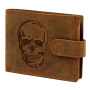 Peněženka Nordee L895 SKULL - hnědá