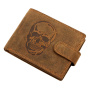 Peněženka Nordee L895 SKULL - hnědá