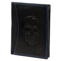 Peněženka Money Kepper CDD 5601 SKULL - černá + modrá