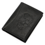 Peněženka Money Kepper CDD 5601 SKULL - černá + modrá
