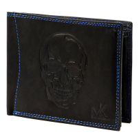 Peněženka Money Kepper CDD 5600 SKULL - černá + modrá